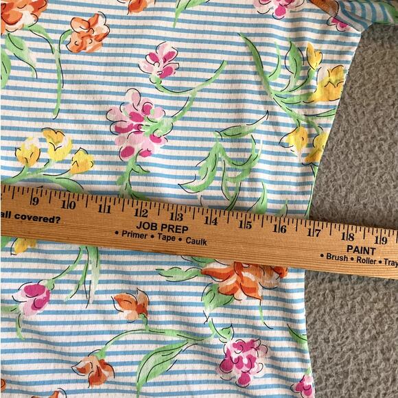 IBKUL Long Sleeve Crewneck Top Striped Floral Womens Medium 50+ Protection Sport - Picture 7 of 14